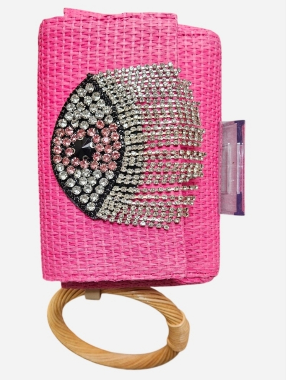 Pink Rhinestone Eye Wristlet - Picture 4 of 5